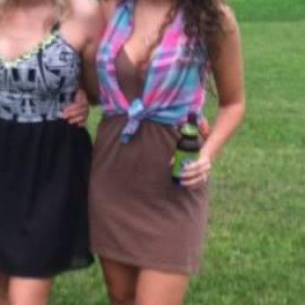 Hollister plaid tank XS